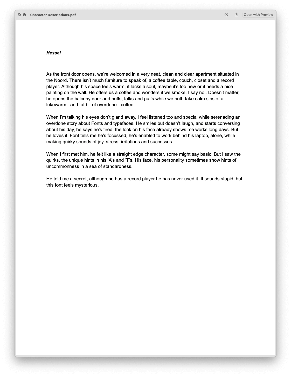 Alix Stria’s font, based on Hessel Hemstra’s description of Format Grotesk.