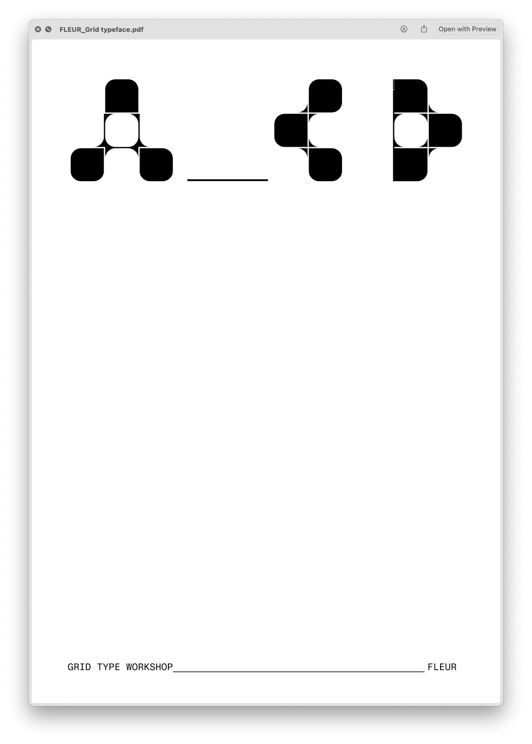 Fleur Ellis’s font Barge, based on Alix Stria’s description of Emomania.