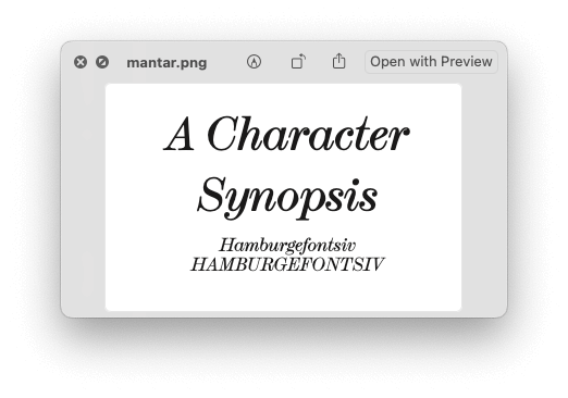 Ieva Valule’s font Pearl, based on Ananya Panda’s description of Mantar.