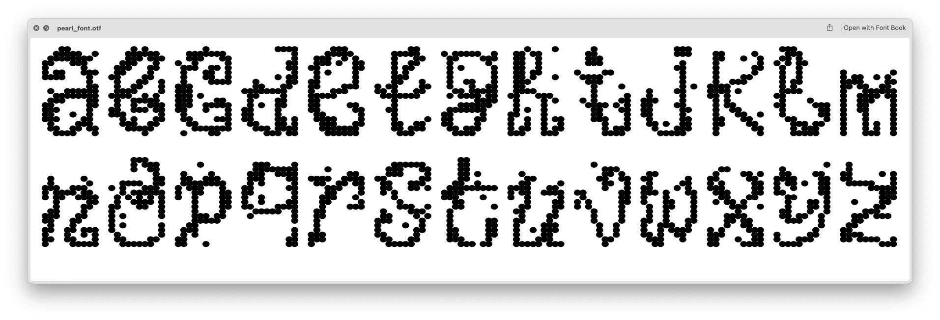 Ieva Valule’s font Pearl, based on Ananya Panda’s description of Mantar.