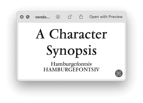 Roosje van der Kamp’s font Ludwig, based on Ieva Valule’s description of Vendôme.