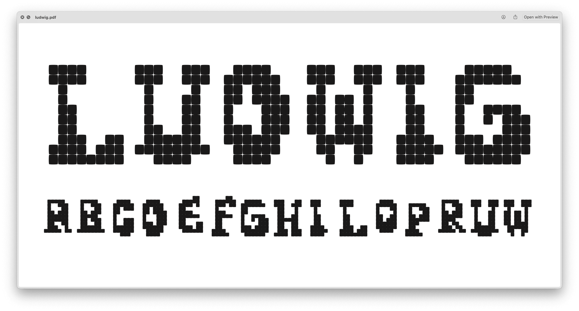 Roosje van der Kamp’s font Ludwig, based on Ieva Valule’s description of Vendôme.