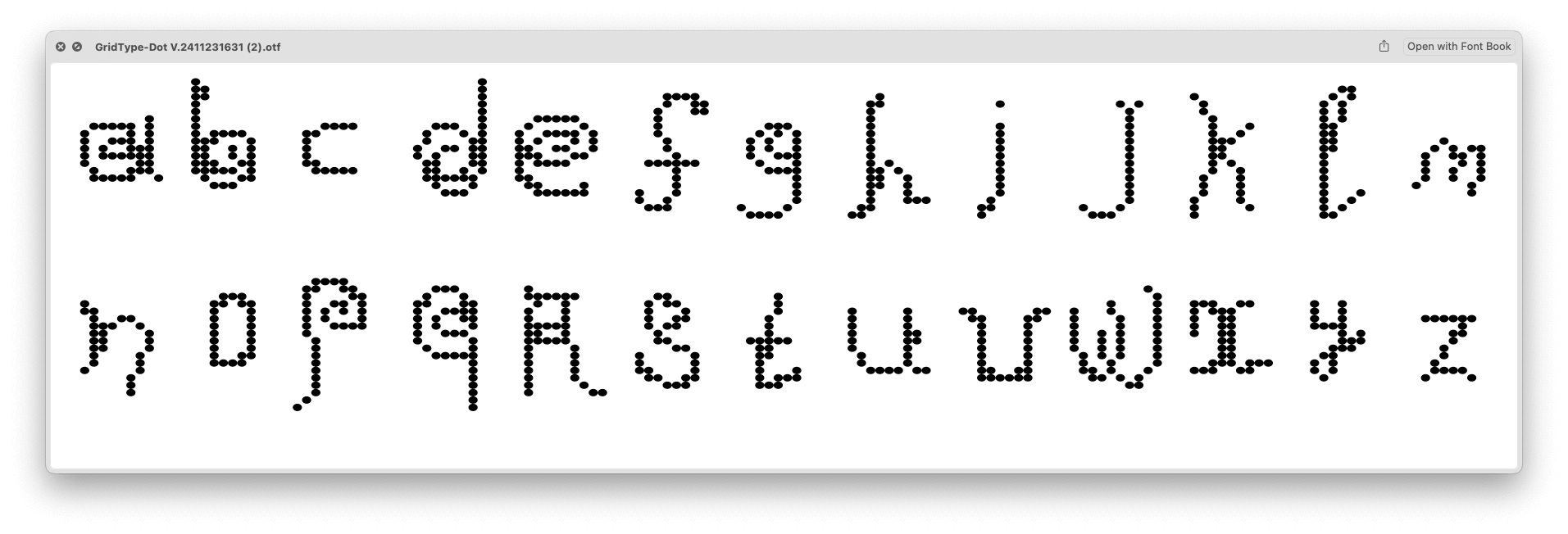Valerie Estrina’s font Kimberley, based on Svatopluk Ručka’s description of Antique Olive.
